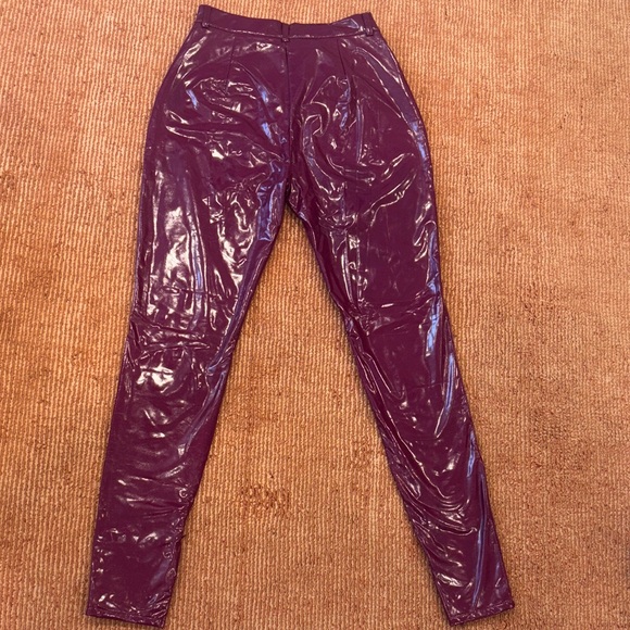 Fashionova Black AND Burgundy Vinyl Pants with soft interior (sweat proof) +more - Picture 9 of 16